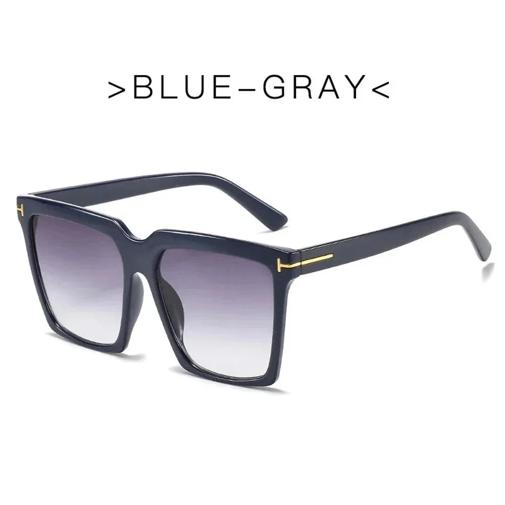 Stylish oversized square sunglasses for women with UV400 protection and gradient lenses