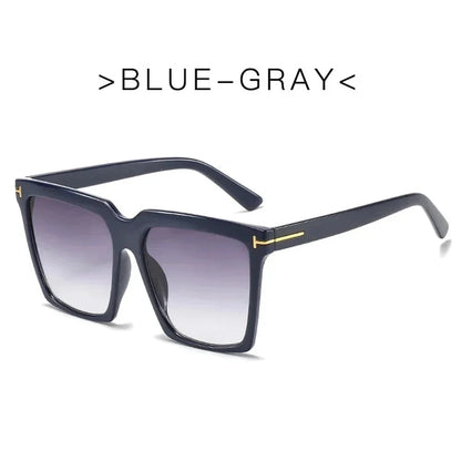 Stylish oversized square sunglasses for women with UV400 protection and gradient lenses