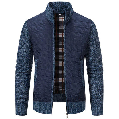Premium slim-fit jacket with stand collar in a range of classic colours, made from high-quality chenille fabric for exceptional warmth and comfort.