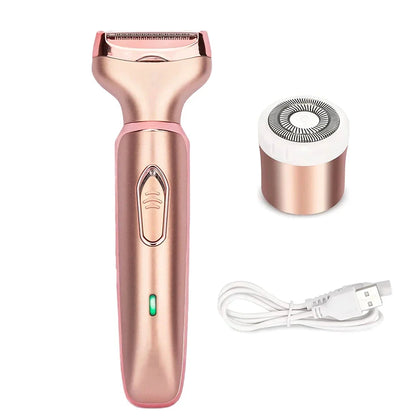 Professional 2-in-1 Electric Epilator and Razor for Women with Hypoallergenic Blades and Wet/Dry Versatility