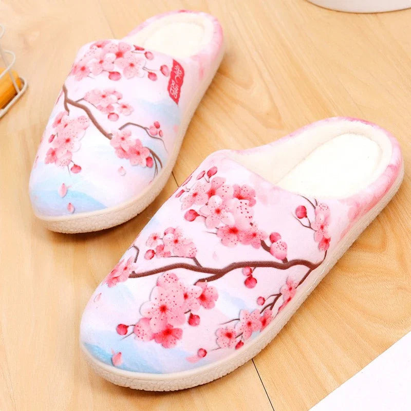 Luxurious velvet home slippers with plush lining and non-slip outsole for cosy indoor comfort