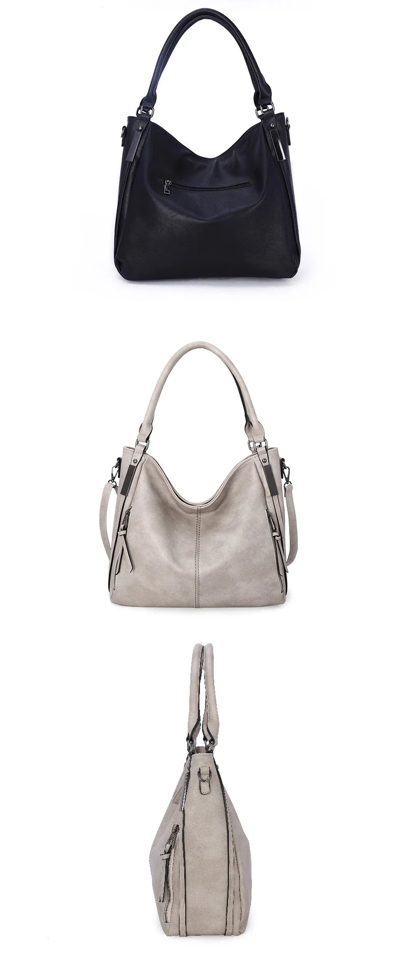 Fashionable PU Leather Bucket Bag with Spacious Interior and Comfortable Single Strap