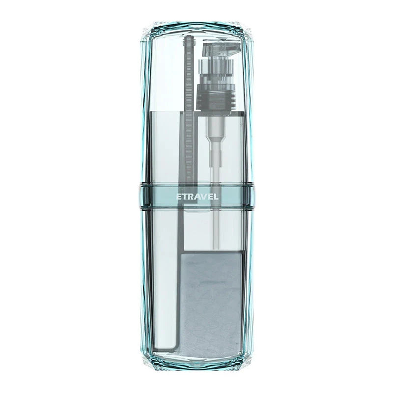 Premium Travel Toothbrush and Toiletry Organiser Set with separate compartments, leak-proof cups, and accessories