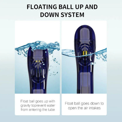 Premium full face anti-fog snorkel mask with wide 180-degree viewing and adjustable camera mount