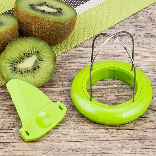 Premium stainless steel kiwi fruit peeler and slicer tool for effortless preparation of healthy recipes
