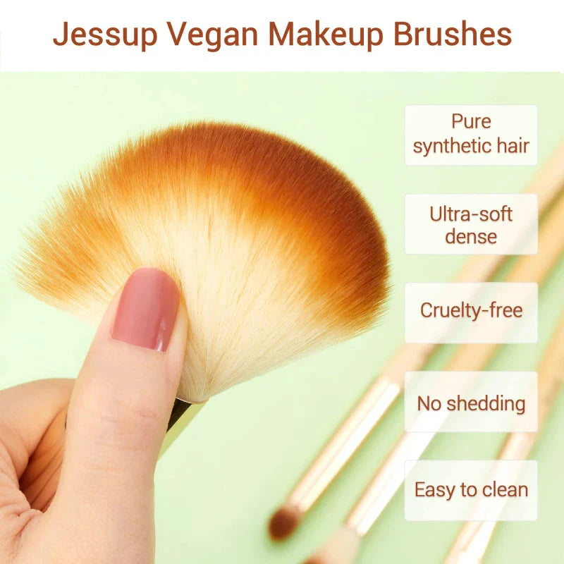 A 25-piece set of high-quality bamboo makeup brushes with soft synthetic bristles for flawless makeup application