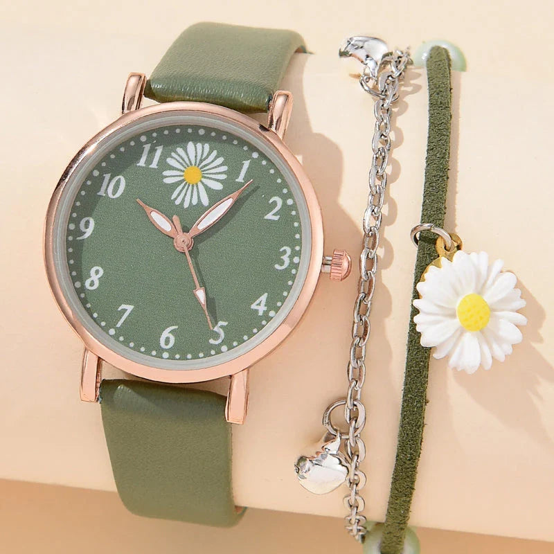 Elegant leather quartz dress watch for women featuring a sophisticated design, alloy case, and secure buckle clasp