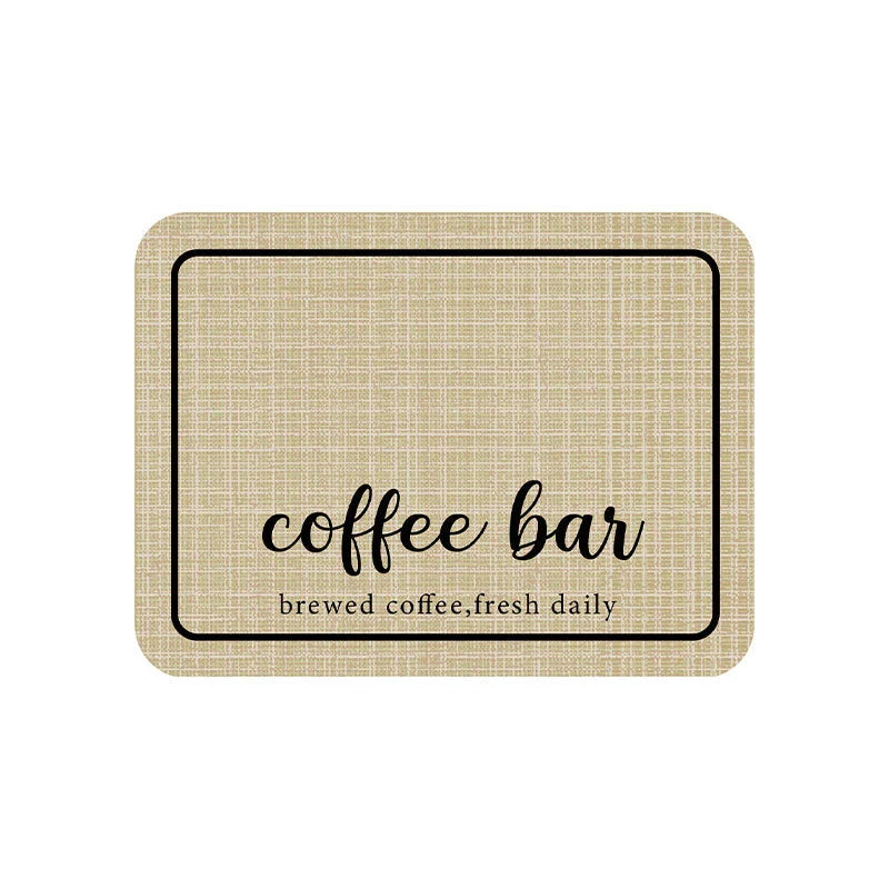 Premium polyester linen-style antifouling mat in various sizes for easy cleaning and elegant home decor