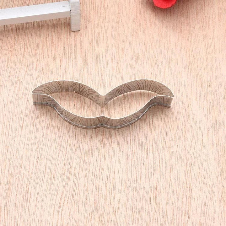 Premium moustache-shaped stainless steel cookie cutter for baking whimsical treats