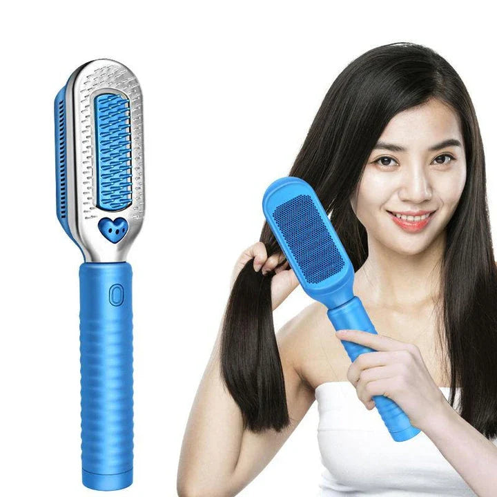 Cold Comb Electric Hair Straightener and Curler with digital temperature control and 360° rotatable cord