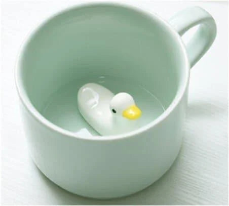 Charming 3D cat-shaped ceramic coffee mug with a whimsical design and generous 220ml capacity