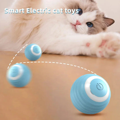 Interactive electric cat toy with 360-degree rotation and obstacle avoidance for endless play