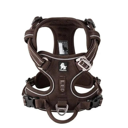 Premium explosion-proof reflective camouflage dog harness with aviation aluminium buckle for enhanced safety and visibility