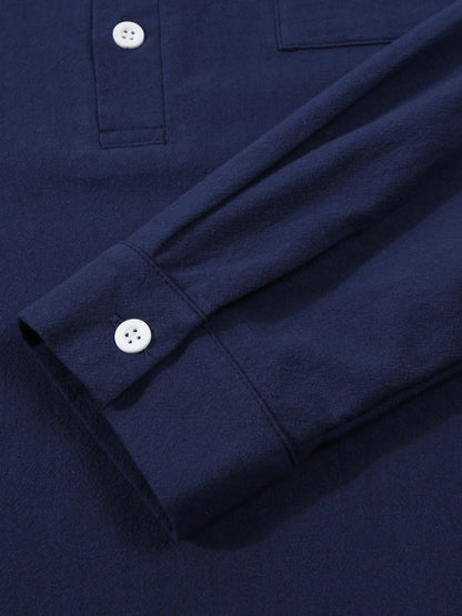 Men's premium British cotton and linen long sleeve shirt in a range of classic colours and sizes