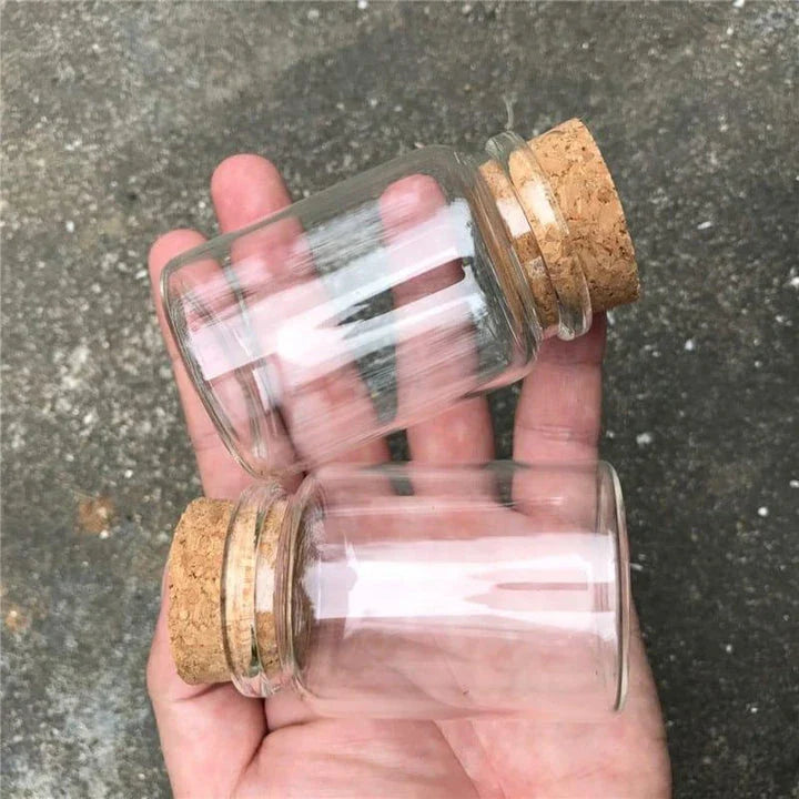 Premium 80ml glass spice jar with cork lid for storing and preserving herbs, spices, and seasonings