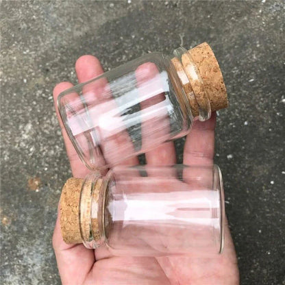 Premium 80ml glass spice jar with cork lid for storing and preserving herbs, spices, and seasonings