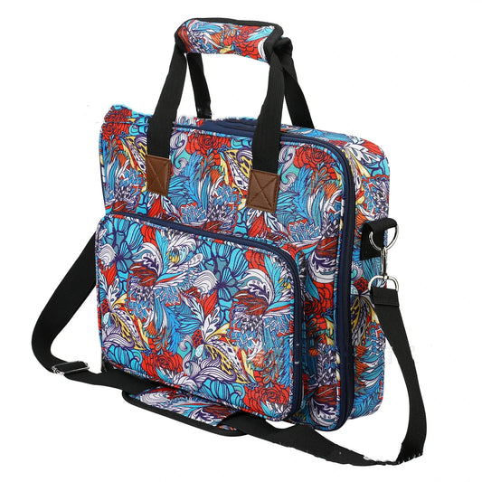 Ethnic Crochet Accessories Storage Bag in Cube Shape, Crafted from Durable 600D Oxford Cloth