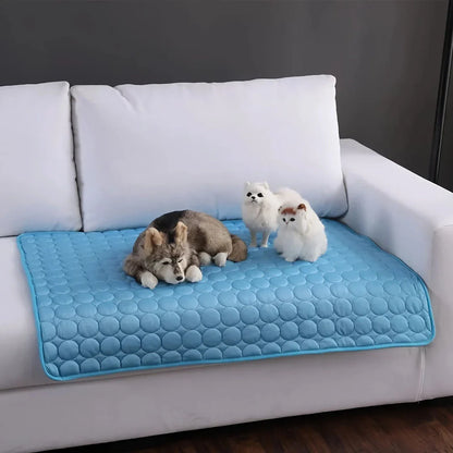 Extra large self-cooling mat for pets, perfect for keeping dogs and cats cool and comfortable during hot UK summers