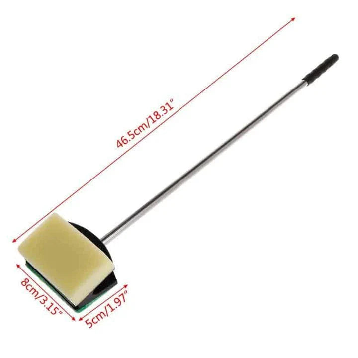 A high-quality stainless steel cleaning brush with a dual-sided sponge for efficient and thorough home cleaning.
