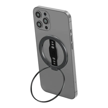 Sleek and secure MagSafe compatible wireless charging phone grip in black colour