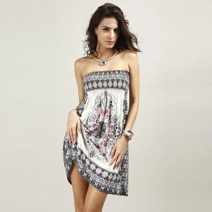 Elegant blue milk silk ice silk midi dress with a high-waisted, large swing design for a flattering, feminine silhouette