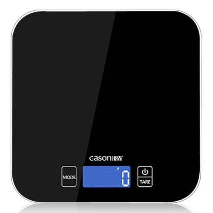 Compact white electronic kitchen scales with digital display for precise meal preparation