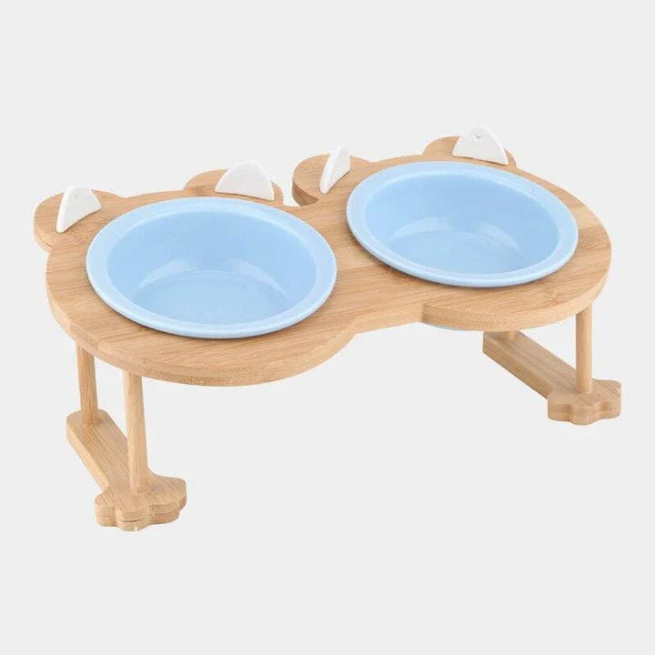 Ceramic Pet Bowl with Tilted Base in various colours, designed for comfort and style
