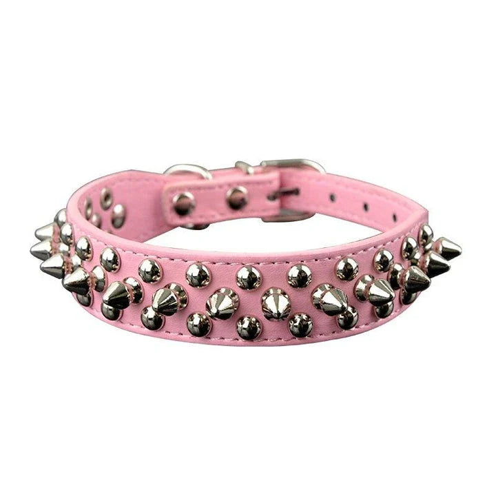 Premium quality PU leather pet collar in various colours and sizes for stylish dogs