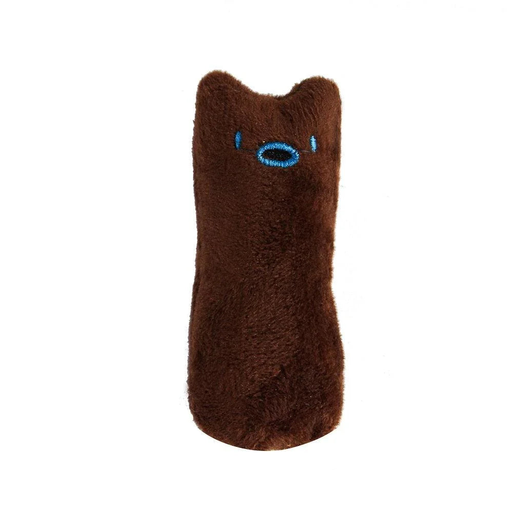 Soft, cuddly catnip-filled plush toy in a grey cotton colour, designed to captivate and entertain your feline friend.