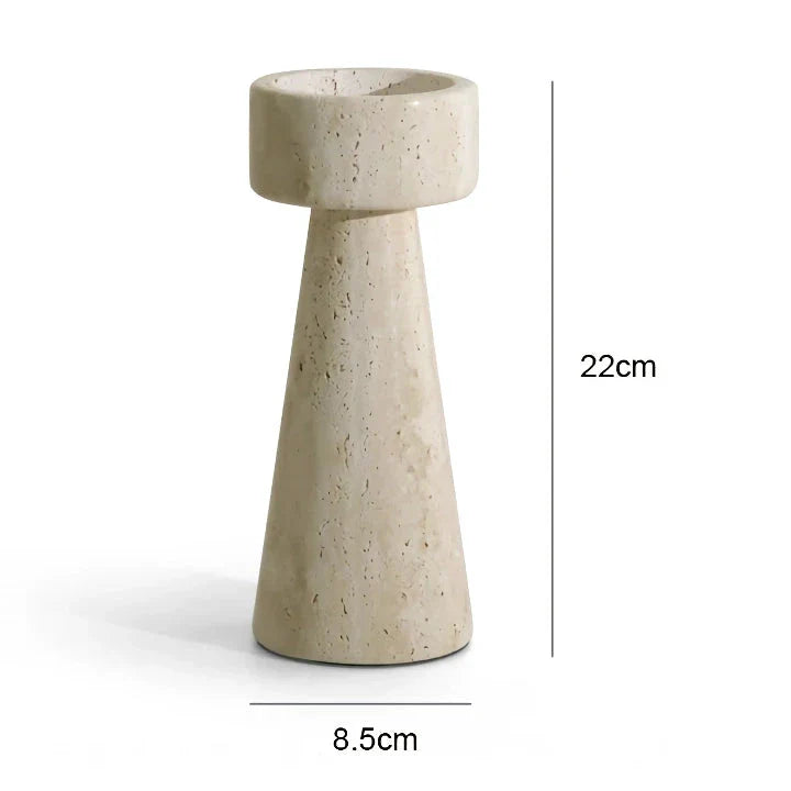 Minimalist Travertine Marble Candle Holder for Elegant Home Décor