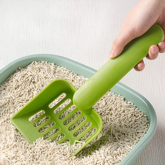 Premium Plastic Cat Litter Scoop with Self-Cleaning Base for Effortless Litter Box Cleaning