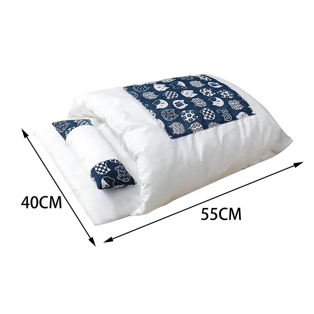 Printed Cat Cave Bed in various sizes and colours, providing cosy and secure retreat for cats