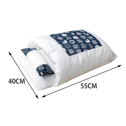 Printed Cat Cave Bed in various sizes and colours, providing cosy and secure retreat for cats