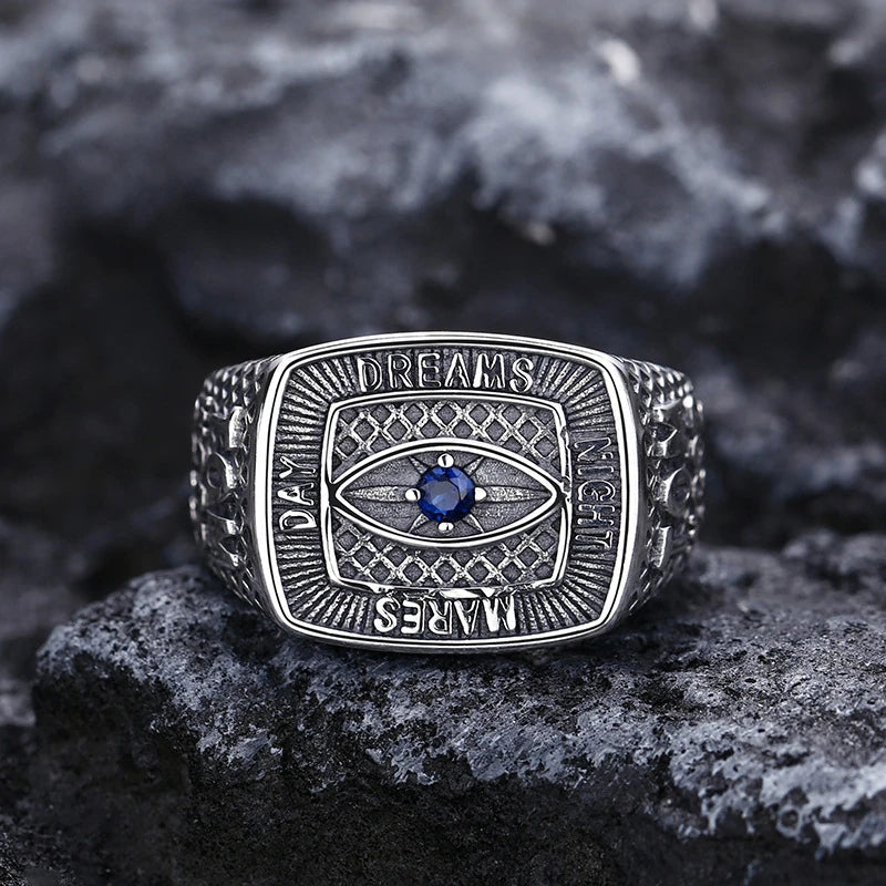 Elegant men's 925 sterling silver ring with eye-catching design, adjustable size for comfort