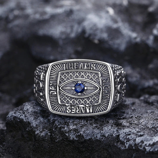 Elegant men's 925 sterling silver ring with eye-catching design, adjustable size for comfort
