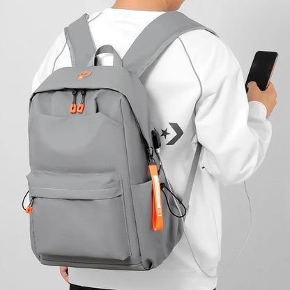 Premium casual laptop rucksack with adjustable, padded shoulder straps and dedicated laptop compartment for men's travel