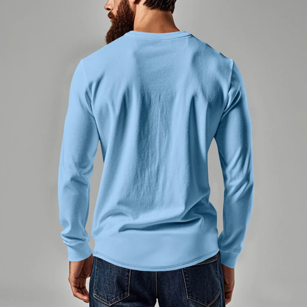 Premium men's slim-fit buttoned v-neck knit top in various colours, showcasing a tailored, sophisticated design