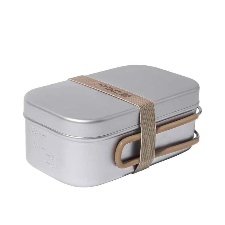 Premium portable aluminium outdoor dining box with foldable handles and generous 0.8L capacity