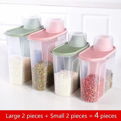 Premium plastic food storage containers set with airtight lids and transparent design for efficient kitchen organisation
