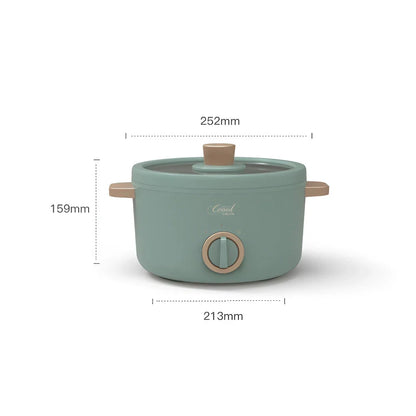 Trendha Compact Multi-Purpose Electric Cooker with Steamer Attachment in White