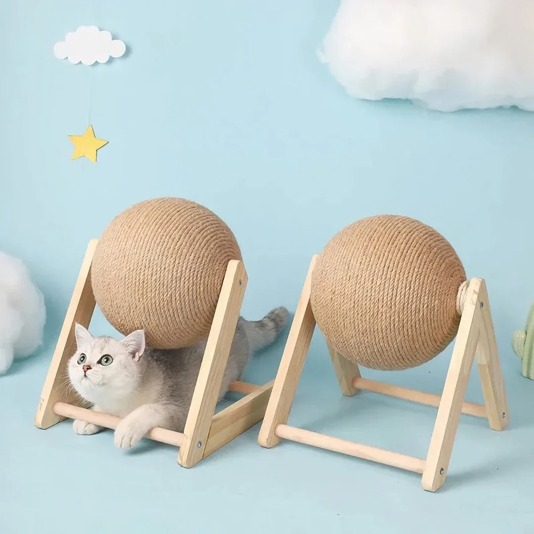 Sisal rope cat scratching ball toy, ideal for protecting furniture from cat scratches