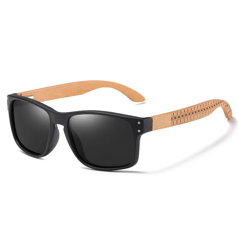 Handcrafted beechwood polarized pilot sunglasses with advanced lens features for superior comfort and eye protection