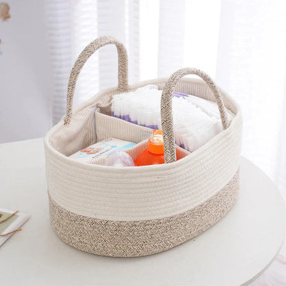 Eco-Friendly Kitchen and Nursery Multi-Functional Storage Basket in Beige Colour