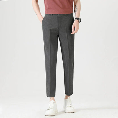 Men's sophisticated stretch trousers with tailored pencil fit, available in a range of classic colours