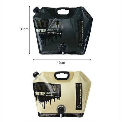 Premium 8L Folding Camping Water Bag with Faucet Tap - Durable, Lightweight, and Convenient Outdoor Hydration Solution