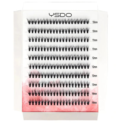 Premium mink eyelash extensions in various lengths and thicknesses for a captivating, natural-looking eye enhancement