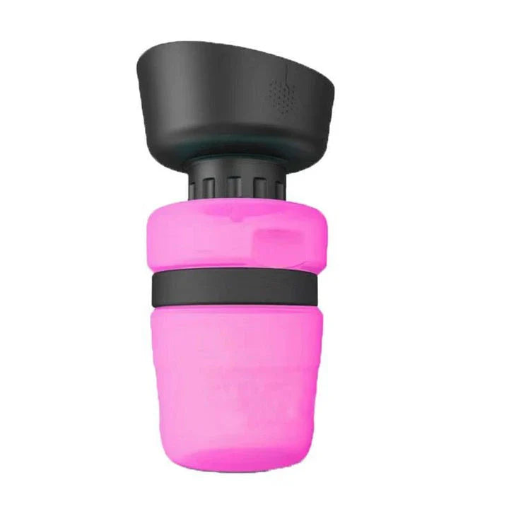 Premium foldable pet travel water bottle made of silicone with 500ml capacity and leak-proof design