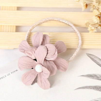 Stylish floral elastic hair rope with a secure hold and comfortable design, perfect for everyday wear