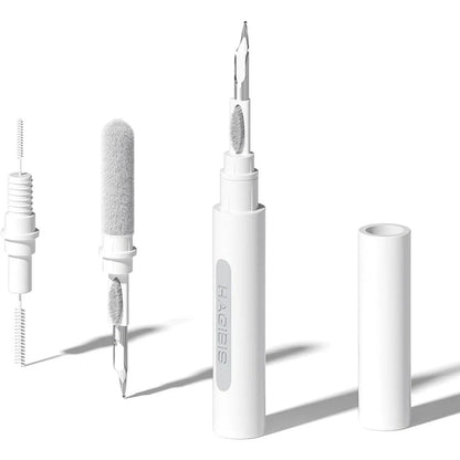 Premium 3-in-1 Earbuds Cleaning Kit with Flocking Sponge, High-Density Brush and Metal Pen Tip