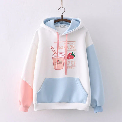 Premium Luxury Hooded Velvet Jumper for Students in White or Beige Velvet